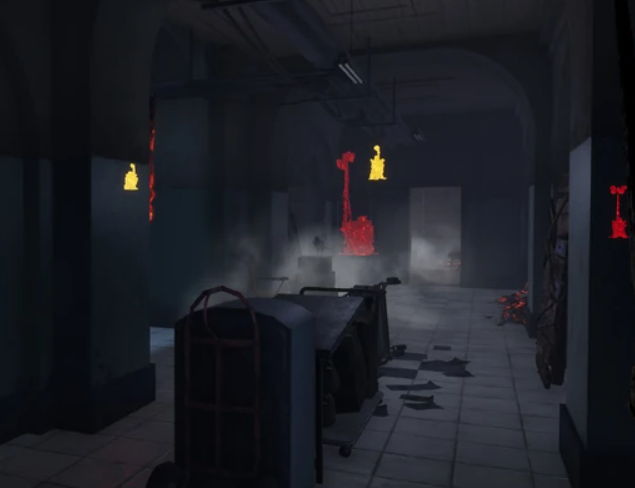 HUD маньяка с индикаторами генераторов