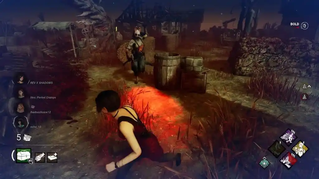 Общий вид HUD выжившего в Dead by Daylight